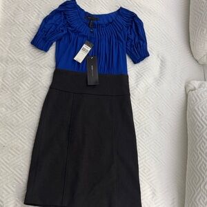 BCBGMaxAzria Royal Blue and Black Dress